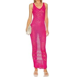 NWT BEACH RIOT Tracy Maxi Dress in Fandango Pink Size XS